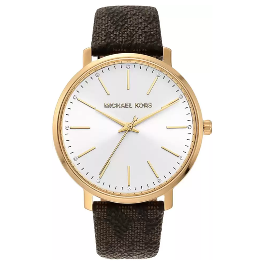 Michael Kors Women Leather Pyper Wrist Watch MK2857