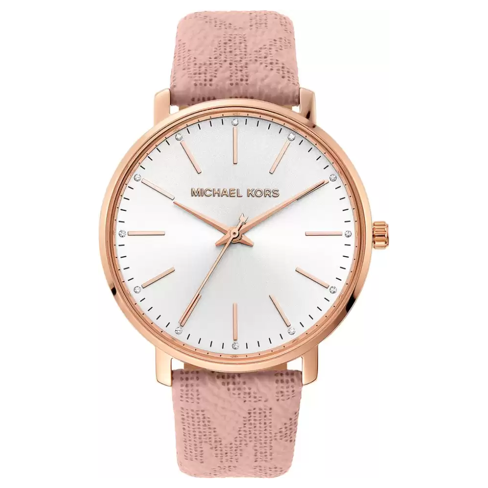 Michael Kors Women Leather Pyper Wrist Watch MK2859