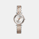 Petite Darci Women Quartz Silver Dial Analog Stainless Steel Watch MK3298