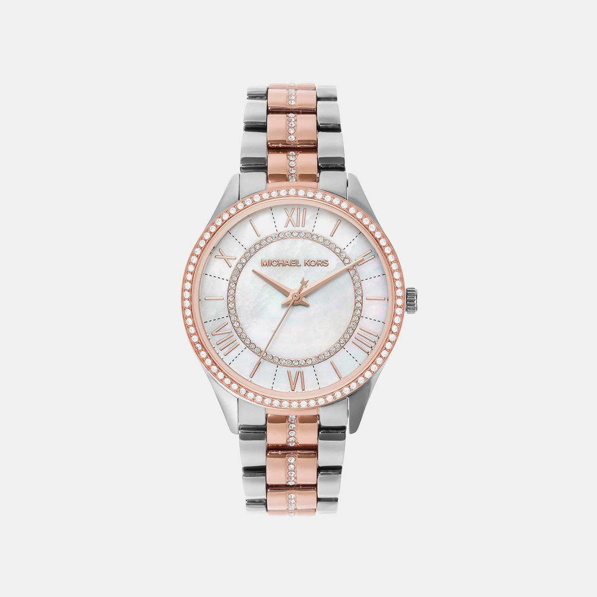 Lauryn Women Quartz White Dial Analog Stainless Steel Watch MK3979