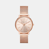 Pyper Women Quartz Rose Gold Dial Analog Stainless Steel Watch MK4340
