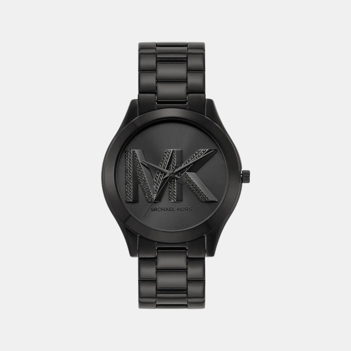Slim Runway Women Quartz Black Dial Analog Stainless Steel Watch MK4734