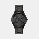 Slim Runway Women Quartz Black Dial Analog Stainless Steel Watch MK4734