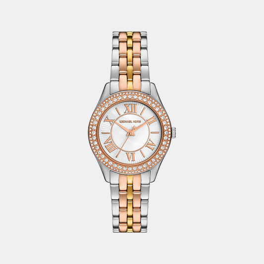 Harlowe Women Quartz Mother of Pearl Dial Analog Stainless Steel Watch MK4846