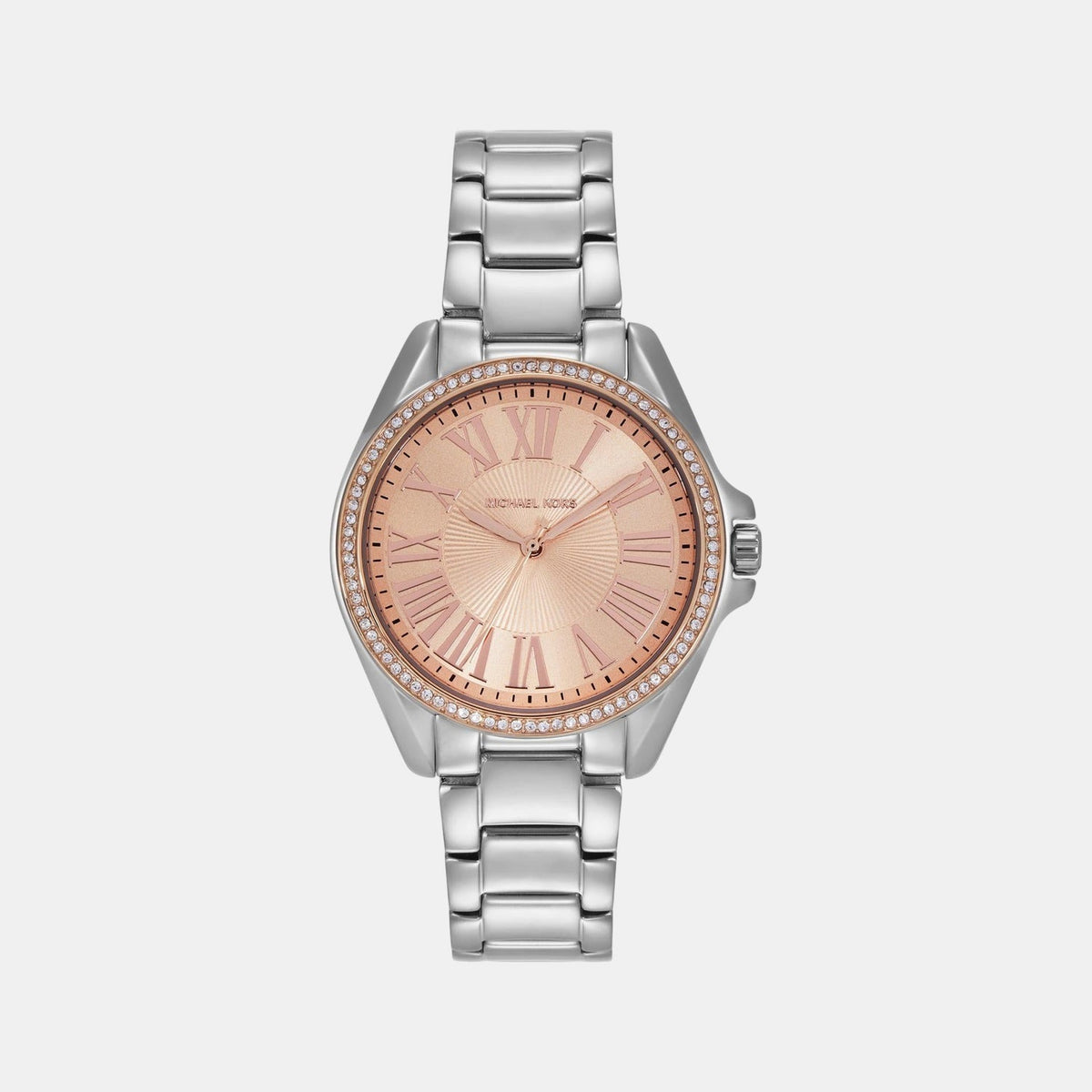 Kacie Women Quartz Rose Gold Dial Analog Stainless Steel Watch MK4854