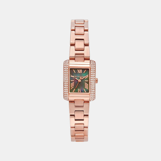 Emery Women Quartz Mother of Pearl Dial Analog Stainless Steel Watch MK4868