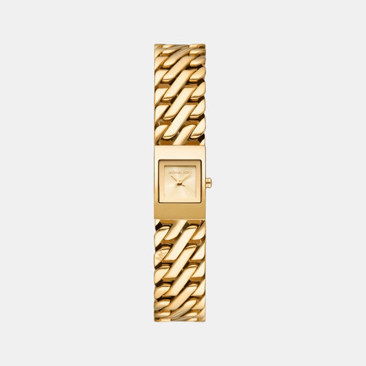 Darrington Women Quartz Gold Dial Analog Stainless Steel Watch MK4907