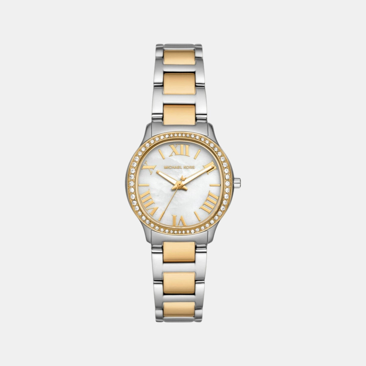 Sage Women Quartz Mother Of Pearl Dial Analog Stainless Steel Watch MK4910