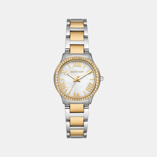Sage Women Quartz Mother Of Pearl Dial Analog Stainless Steel Watch MK4910