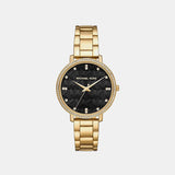 Pyper Women Quartz Black Dial Analog Stainless Steel Watch MK4916