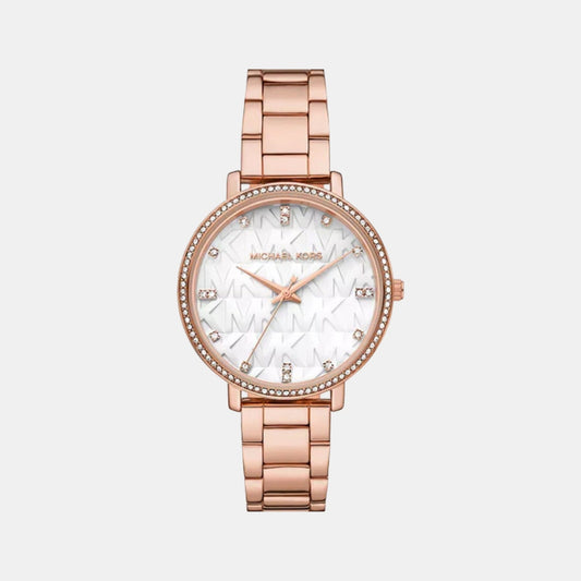 Pyper Women Quartz White Dial Analog Stainless Steel Watch MK4917