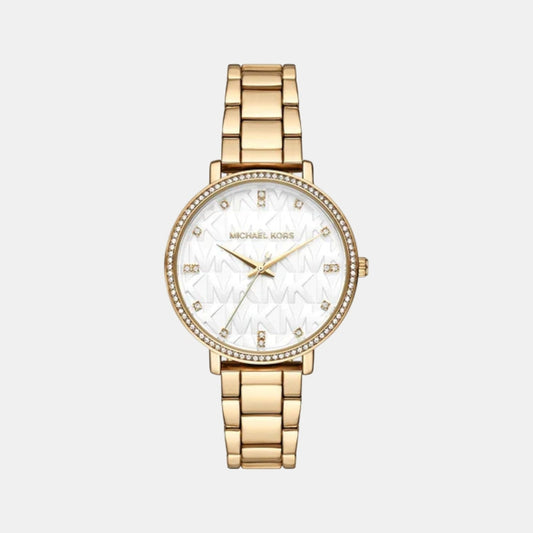 Pyper Women Quartz White Dial Analog Stainless Steel Watch MK4919