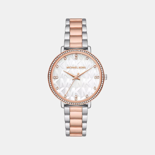 Pyper Women Quartz White Dial Analog Stainless Steel Watch MK4920
