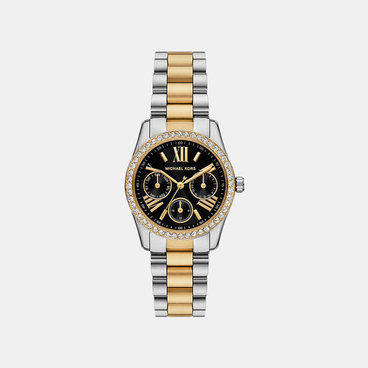 Lexington Women Quartz Black Dial Analog Stainless Steel Watch MK4925
