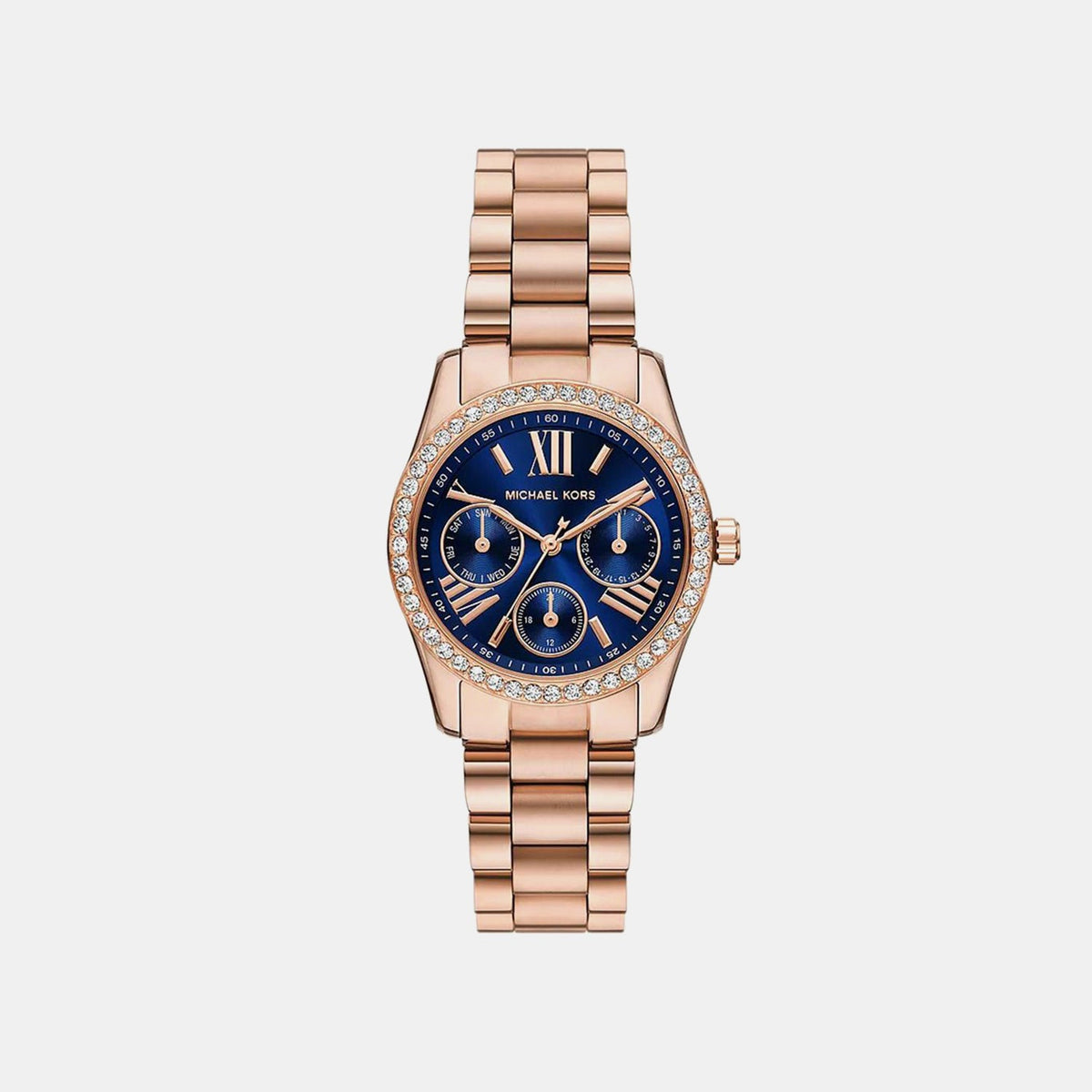 Lexington Women Quartz Blue Dial Analog Stainless Steel Watch MK4926