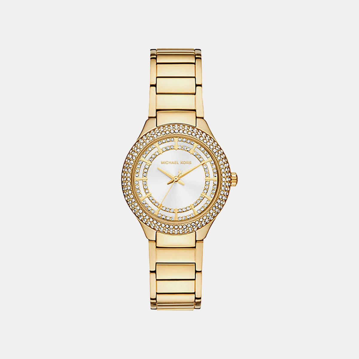 Sylvia Women Quartz White Dial Analog Stainless Steel Watch MK4941