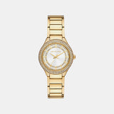 Sylvia Women Quartz White Dial Analog Stainless Steel Watch MK4941