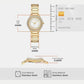 Sylvia Women Quartz White Dial Analog Stainless Steel Watch MK4941