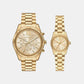 Lexington Women Quartz Gold Dial Analog Stainless Steel Watch MK4950SET