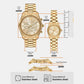 Lexington Women Quartz Gold Dial Analog Stainless Steel Watch MK4950SET