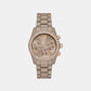 Lexington Women Quartz Nude Dial Chronograph Ceramic Watch MK4970