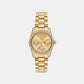 Lexington Women Quartz Gold Dial Chronograph Stainless Steel Watch MK4982