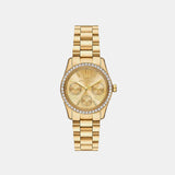 Lexington Women Quartz Gold Dial Chronograph Stainless Steel Watch MK4982
