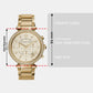 Parker Women Quartz Gold Dial Chronograph Stainless Steel Watch MK5354