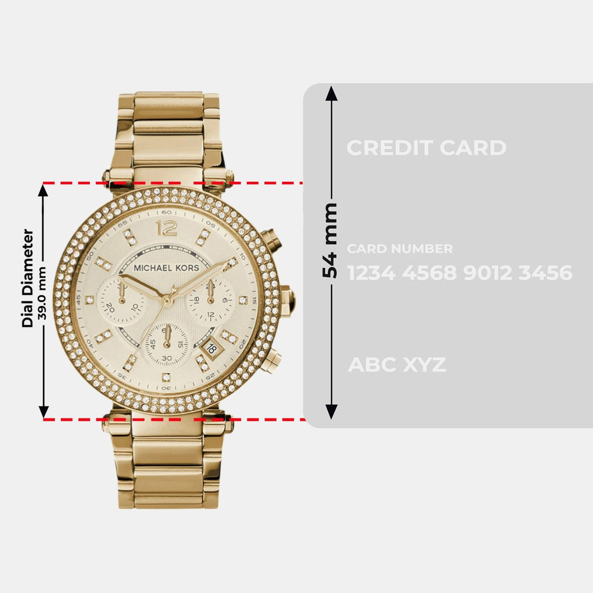 Parker Women Quartz Gold Dial Chronograph Stainless Steel Watch MK5354