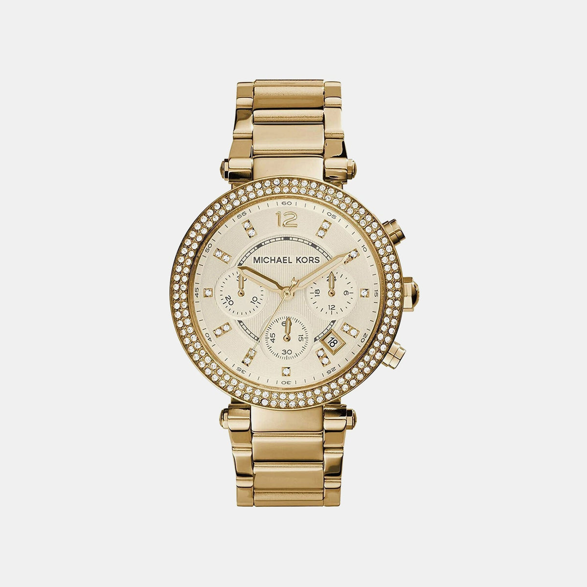 Parker Women Quartz Gold Dial Chronograph Stainless Steel Watch MK5354