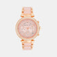 Parker Women Quartz Rose Gold Dial Chronograph Stainless Steel Watch MK5896