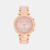 Parker Women Quartz Rose Gold Dial Chronograph Stainless Steel Watch MK5896