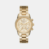 Bryant Women Quartz Gold Dial Chronograph Stainless Steel Watch MK6356