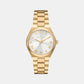 Lennox Women Quartz White Dial Analog Stainless Steel Watch MK7391