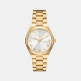 Lennox Women Quartz White Dial Analog Stainless Steel Watch MK7391