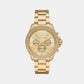 Wren Women Quartz Gold Dial Chronograph Stainless Steel Watch MK7428
