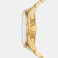 Wren Women Quartz Gold Dial Chronograph Stainless Steel Watch MK7428