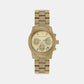 Runway Women Quartz Gold Dial Chronograph Stainless Steel Watch MK7435