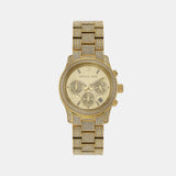 Runway Women Quartz Gold Dial Chronograph Stainless Steel Watch MK7435