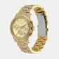 Runway Women Quartz Gold Dial Chronograph Stainless Steel Watch MK7435