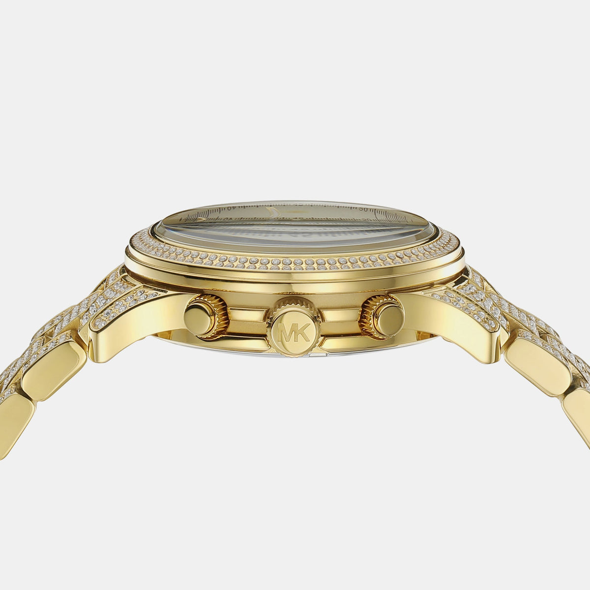 Runway Women Quartz Gold Dial Chronograph Stainless Steel Watch MK7435