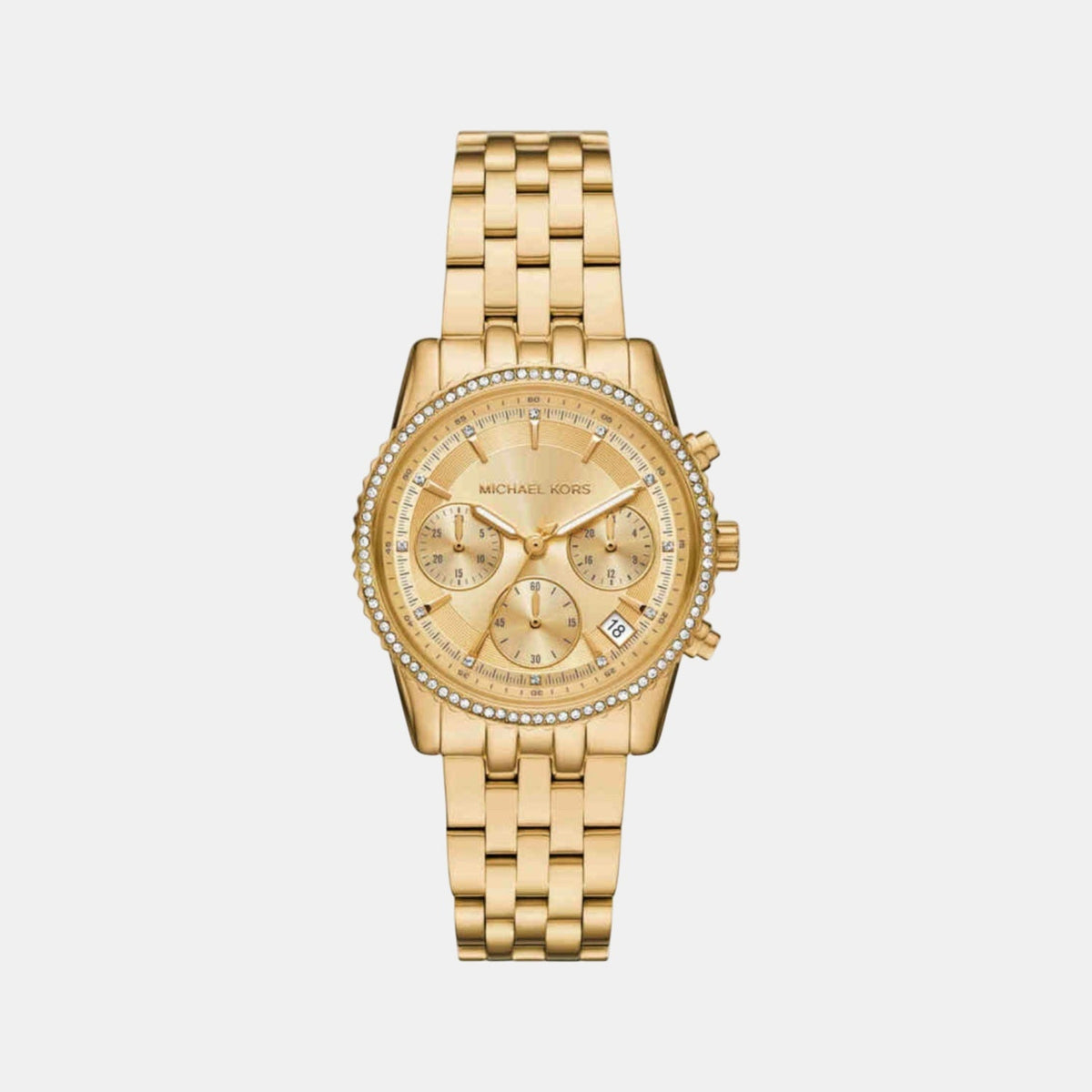 Bryant Women Quartz Gold Dial Chronograph Stainless Steel Watch MK7530