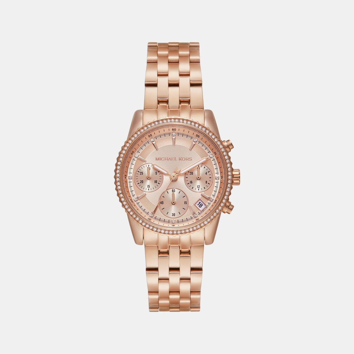 Bryant Women Quartz Rose Gold Dial Chronograph Stainless Steel Watch MK7531