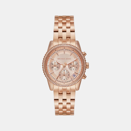 Bryant Women Quartz Rose Gold Dial Chronograph Stainless Steel Watch MK7531