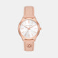 Slim Runway Women Quartz White Dial Analog Leather Watch MK7545