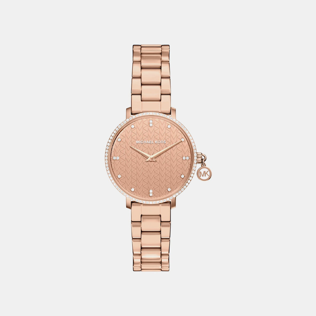 Pyper Women Quartz Pink Dial Analog Stainless Steel Watch MK7573