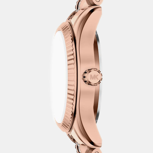 Lexington Women Quartz Rose Gold Dial Analog Stainless Steel Watch MK7576