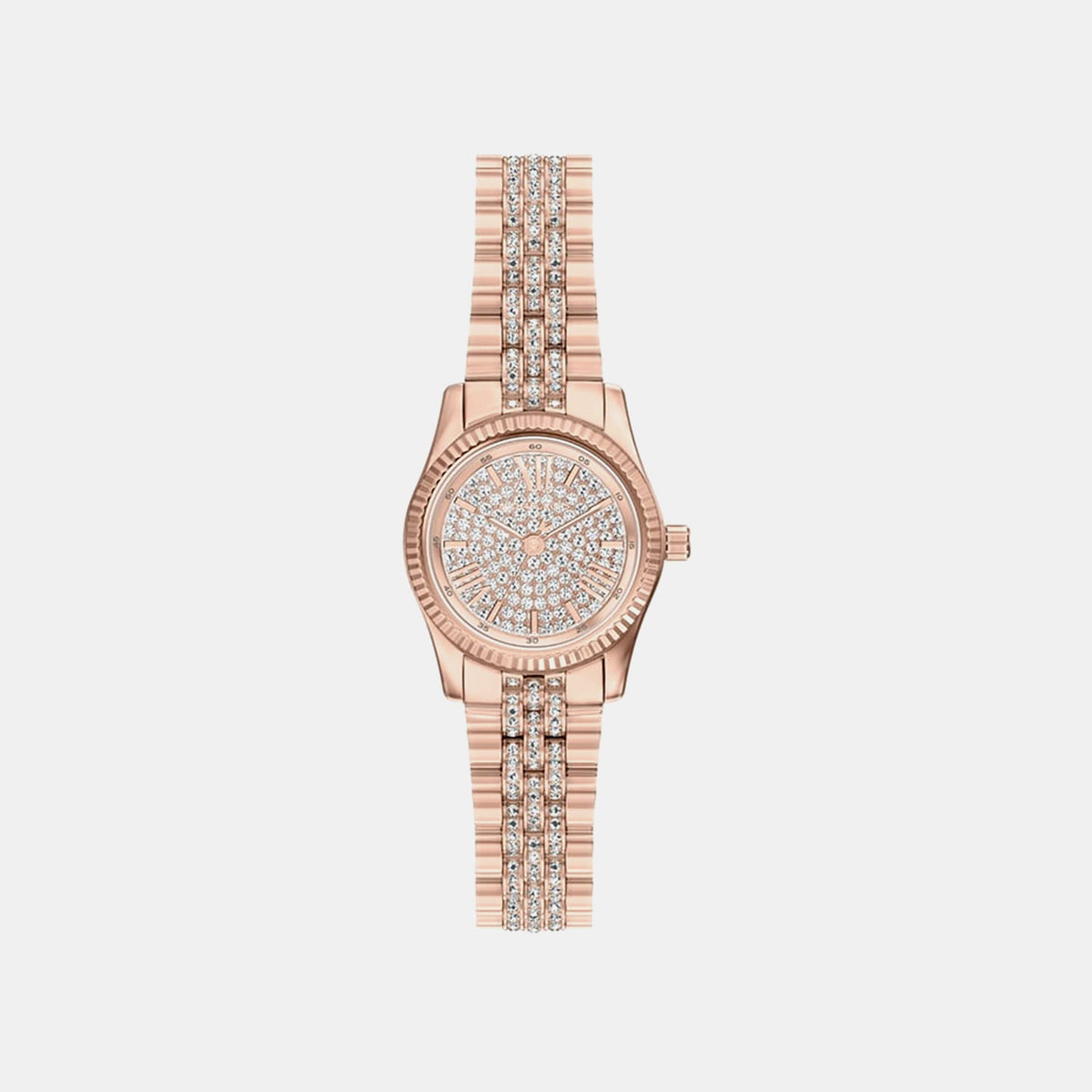 Lexington Women Quartz Rose Gold Dial Analog Stainless Steel Watch MK7576