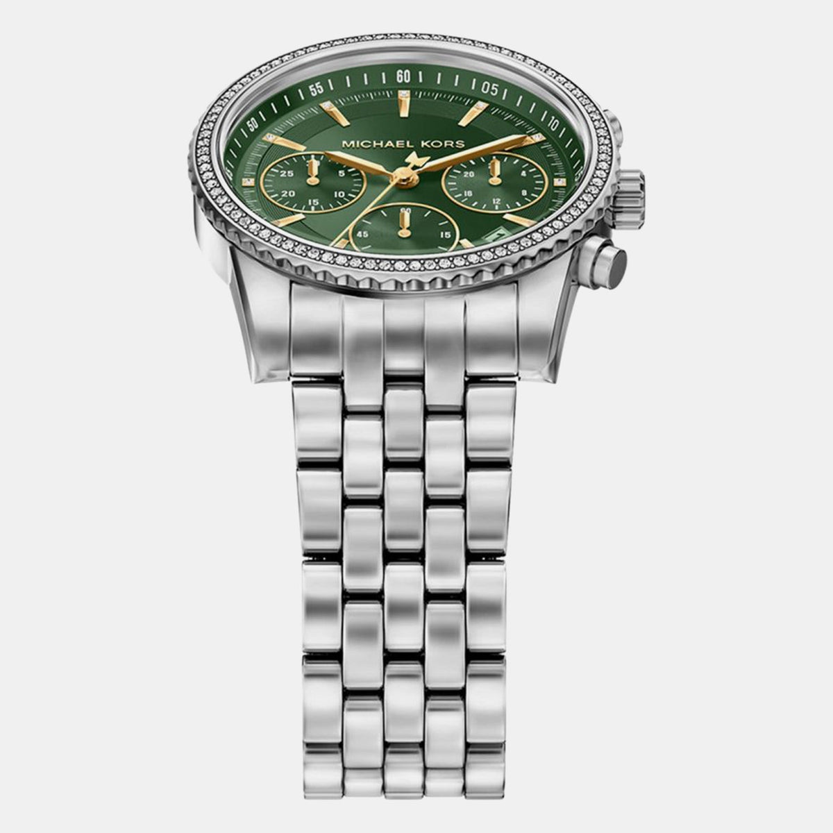 Bryant Women Quartz Green Dial Chronograph Stainless Steel Watch MK7583