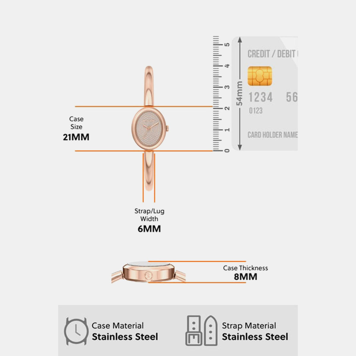 Maude Women Quartz Rose Gold Dial Analog Stainless Steel Watch MK7594